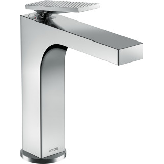 Umyvadlová baterie Axor Citterio, stojící, výška 210mm, madlo dźwigniowy, sada odtokový, szlif diamentowy, chrom
