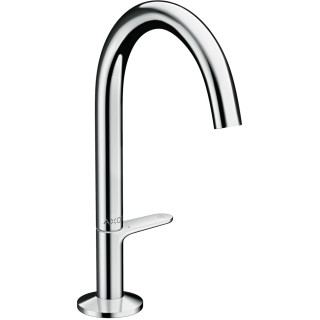 Umyvadlová baterie Axor One Select, stojící, výška 210mm, sada odtokový push-open, chrom