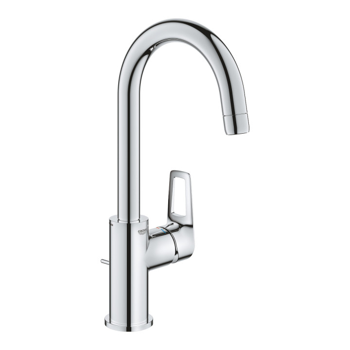 Umyvadlová baterie Grohe BauLoop, stojící, výška 164mm, DN 15, velikost M, zátka automatický, chrom