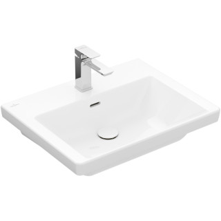 Umyvadlo nábytkové Villeroy & Boch Subway 3.0, 65x47cm, z přepadem, otvor na armaturu, Weiss Alpin