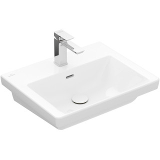 Umyvadlo nábytkové Villeroy & Boch Subway 3.0, 60x47cm, z přepadem, otvor na armaturu, Weiss Alpin