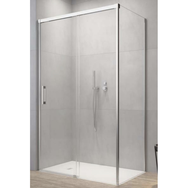Přední plocha pro sprchový kout Radaway Nes 8 Black KDS I 140,  dveře pravé, sklo čiré, 1400x2000mm, černá profil