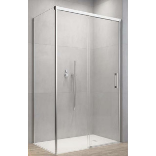 Přední plocha pro sprchový kout Radaway Nes 8 Black KDS I 140,  dveře pravé, sklo čiré, 1400x2000mm, černá profil