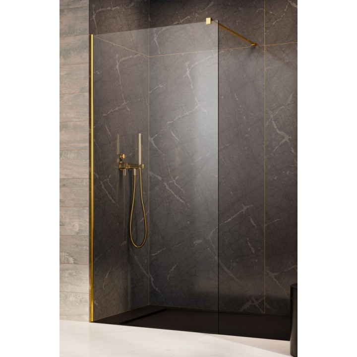 Sprchový kout Walk-In Radaway Modo New Black II Factory 50, sklo čiré, wys. 200cm, profil černá- sanitbuy.pl