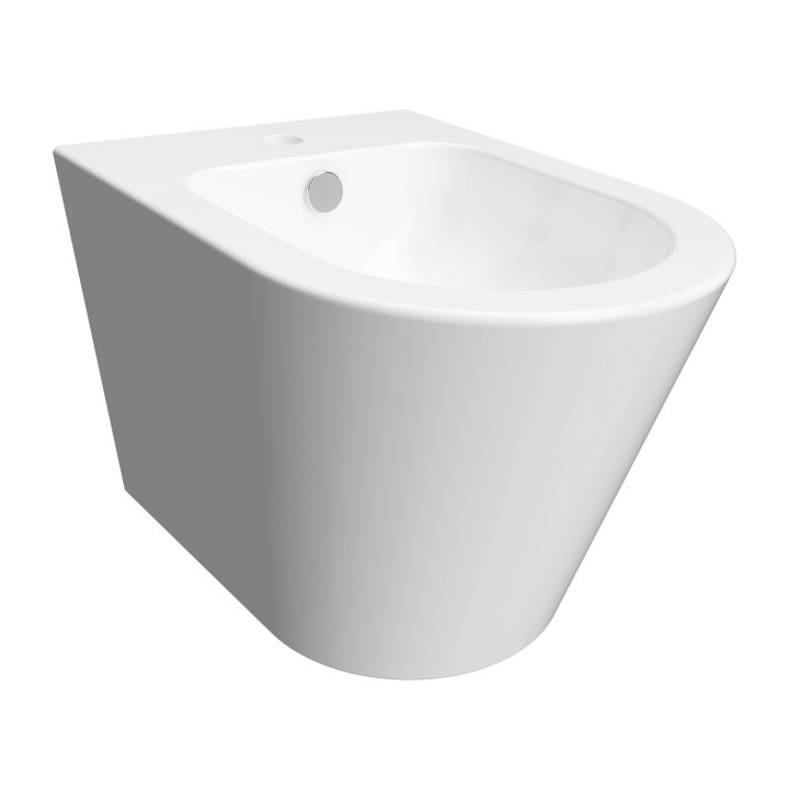 Závěsné wc WC Omnires Tampa, 52x36cm, bezkołnierzowa, se sedadlem s pozvolným sklápěním, bílý lesklá