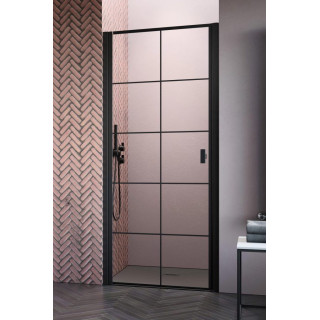 Přední plocha pro sprchový kout Radaway Nes 8 Black KDS I 140,  dveře levé, sklo čiré, 1400x2000mm, černá profil