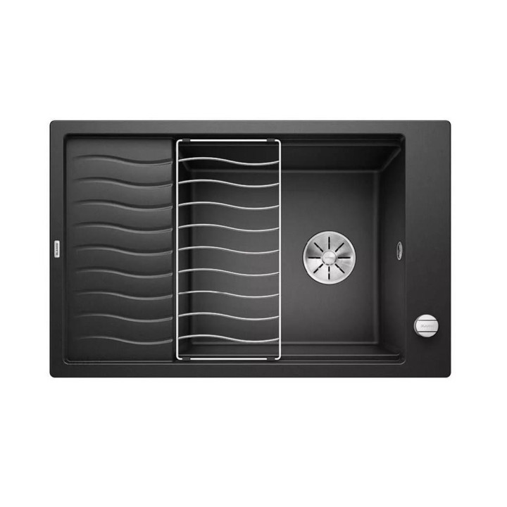 Dřez Blanco Elon XL 6 S Silgranit PuraDur 78x50 cm oboustranný, antracit, bez automatické zátky