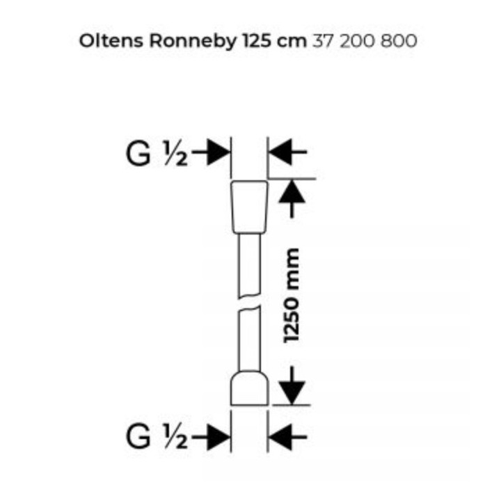 Sprchová hadice Oltens Ronneby, 125cm, głatka powierzchnia. chrom