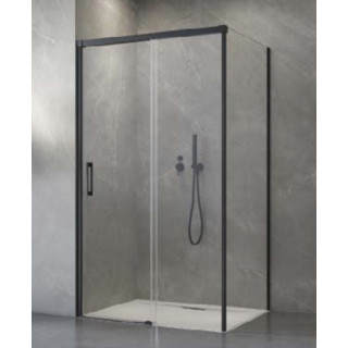 Přední plocha pro sprchový kout Radaway Nes 8 Black KDS I 140,  dveře pravé, sklo čiré, 1400x2000mm, černá profil