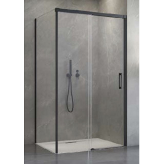 Přední plocha pro sprchový kout Radaway Nes 8 Black KDS I 140,  dveře pravé, sklo čiré, 1400x2000mm, černá profil