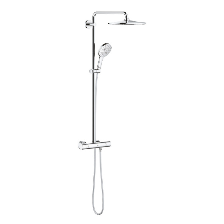 Sprchový systém Grohe Rainshower SmartActive 310, na stěnu, baterie termostatická, 2 výstupy vody, chrom
