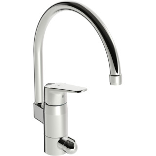 Dřezová baterie Oras Saga, stojící, výška 301mm, obracana výtokové rameno, ventil do zmywarki, chrom