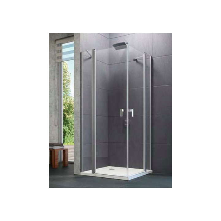 Křídlové dveře Huppe Design pure 4-úhel, 800mm, univerzální, Anti-Plaque, profil chrom eloxal