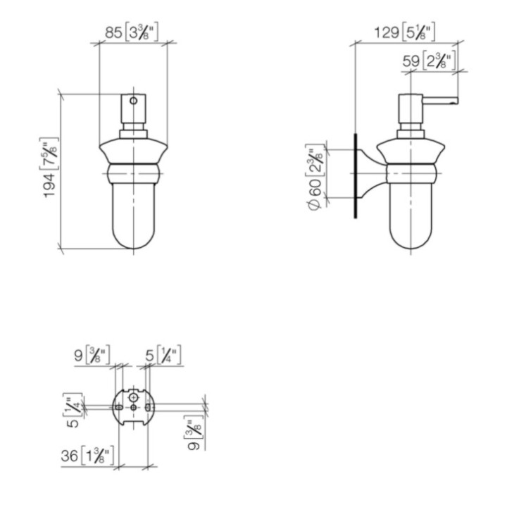 Dávkovač na tekuté mýdlo Dornbracht Madison, nástěnný, leštený chrom