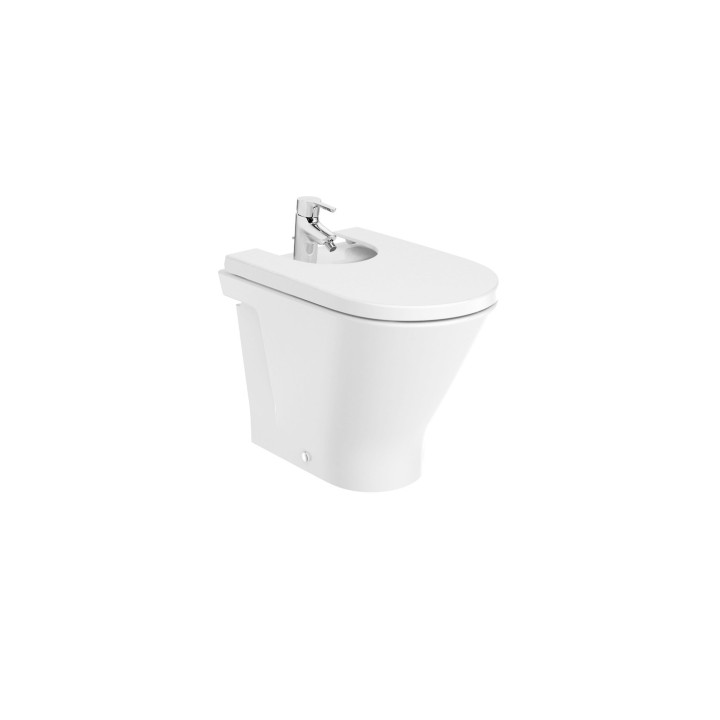 Mísa stojící WC Roca Gap Round Rimless, 54x35,5cm, přístěnná, odtok dvojitý, bílá