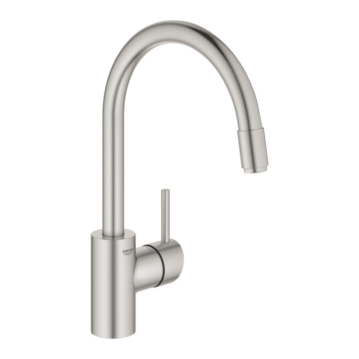 Dřezová baterie Grohe Concetto, stojící, páková, výška 360mm, výsuvná sprcha, chrom