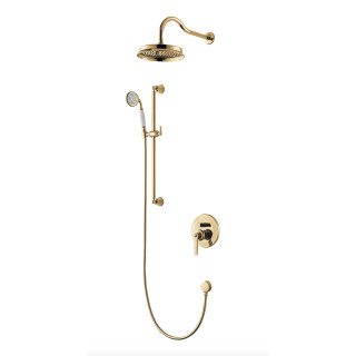 Sprchový set podomítkový suwany Omnires Armance miedż antyczna horní sprcha 22,5cm