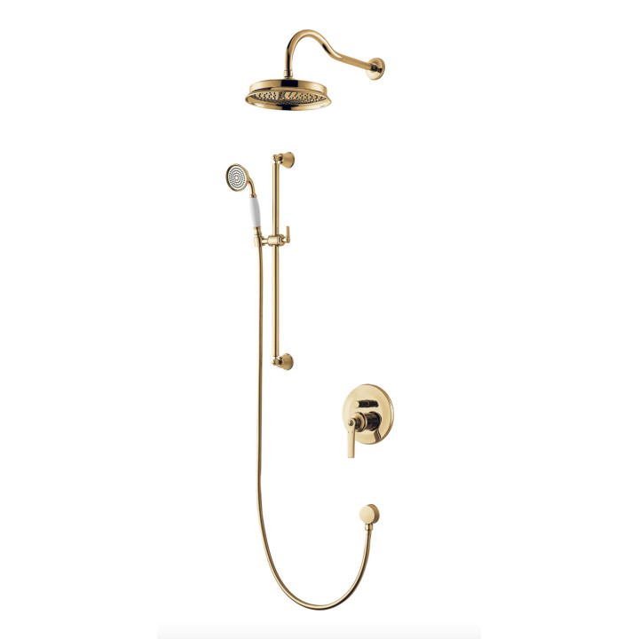 Sprchový set podomítkový suwany Omnires Armance miedż antyczna horní sprcha 22,5cm
