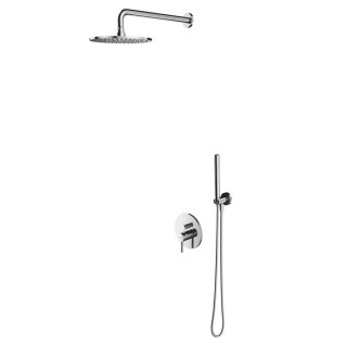 Termostatický sprchový set Omnires Contour, podomítkový, 2 výstupy vody, antracit
