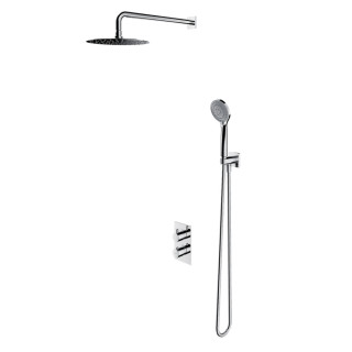 Sprchový systém Omnires Y, podomítkový, 2 výstupy vody, horní sprcha 25cm, sluchátko 1-funkční, chrom