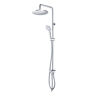 Sprchový set Omnires Yosemite, na stěnu, 2 výstupy vody, sluchátko 5-funkcyjna, horní sprcha kulatá 25cm, zlatá