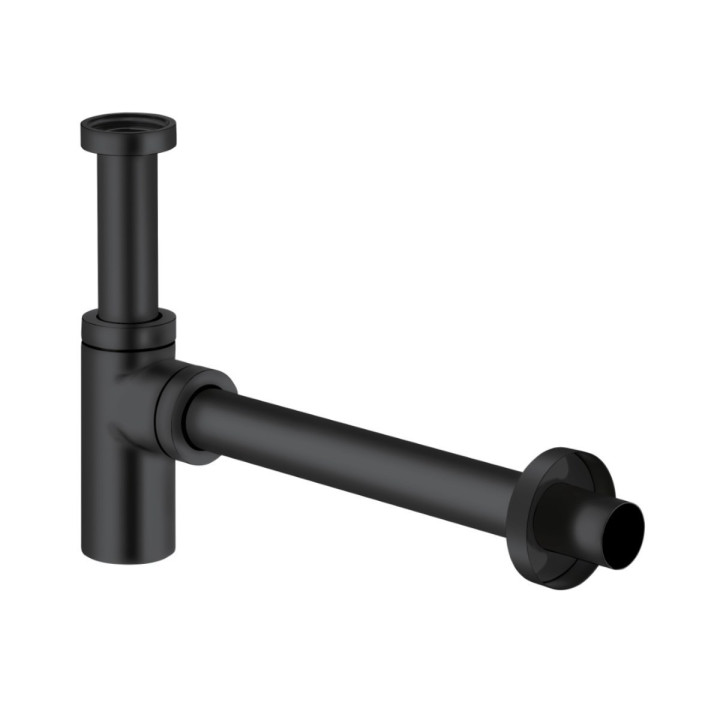 Sifon lahvový Kludi Design, umyvadlový, G 1 1/4 x 32mm, černá matnáný