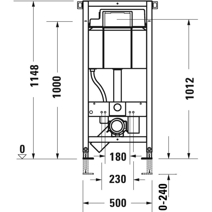 Modul podomítkový WC Duravit DuraSystem Standard