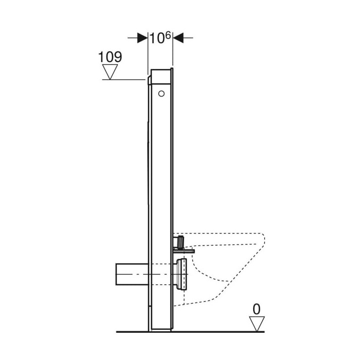 Sanitární modul Geberit Monolith Plus do WC wiszącego, sklo bílé/hliník, H114, připevnění 18 cm