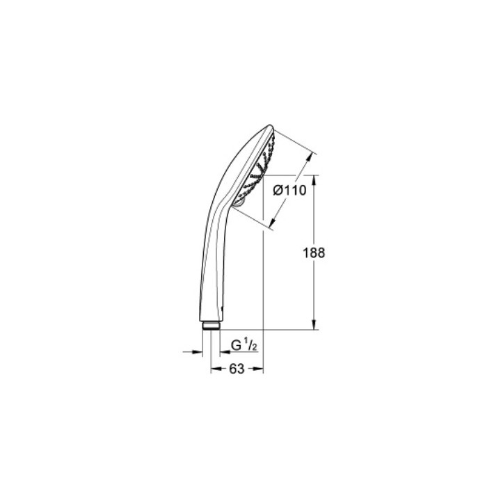 Ruční sprcha Grohe Euphoria 110 Massage, 3-funkční, chrom