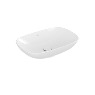Umyvadlo na postavení na desku Villeroy & Boch Loop & Friends, 56x38cm, z přepadem, Weiss Alpin CeramicPlus