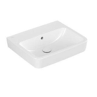Umyvadlo na postavení na desku Villeroy & Boch O.novo, 55x46cm, z přepadem, otvor na baterii, Weiss Alpin