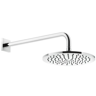 Horní sprcha Gessi Rilievo, čtvercová, 250x250mm, rameno nástěnné 389mm, chrom