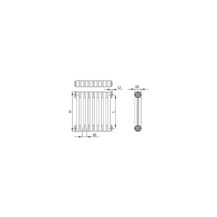 Radiátor Irsap Piano Vertikální 52x23,2 cm - bílá- sanitbuy.pl