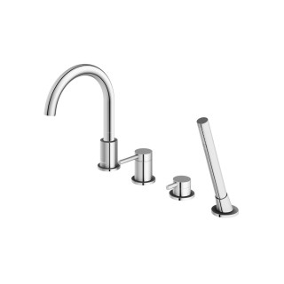 Vanová baterie 3otvorová Kohlman Axel, stojící, výtokové rameno 190mm, 2 výstupy vody, sprchový set, chrom