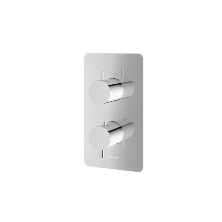Termostatická vaňová baterie Kohlman Axel, podomítková, 2 výstupy vody, sprchový set, chrom