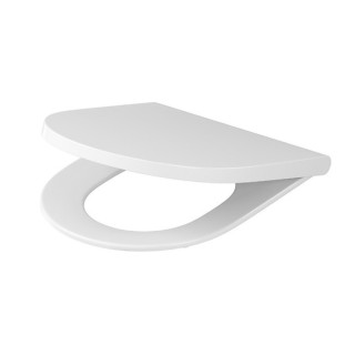 Klozetové sedátko Cersanit Larga Square Slim Wrap, pomalu sklápěcí, szybkie wypinanie, bílý