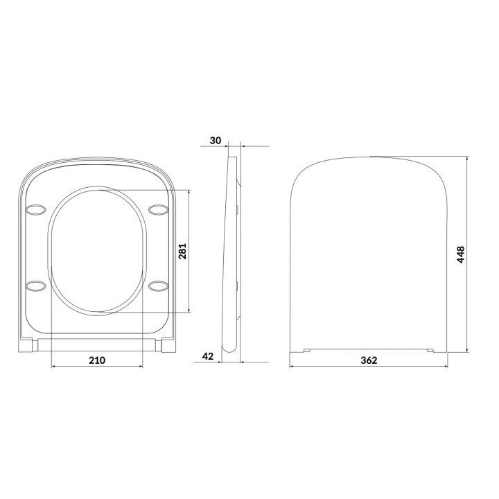 Set B331 Závěsné WC Cersanit Larga Oval se sedátkem Slim Wrap, 52x36cm, CleanOn, bílý