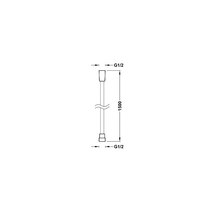 Sprchová hadice Tres Satin, 150cm, końcówki przeciwskrętne, černá matnáný