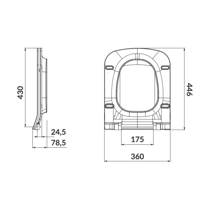Set B245, Závěsné WC WC Cersanit Virgo, 56x36cm, CleanOn, se sedátkem slim wolnoopadającą, bílý