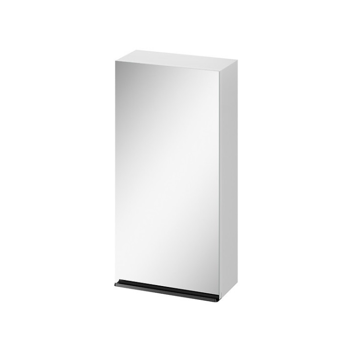 Sloupec meblowy Cersanit Virgo, 160cm, dveře univerzální, 4 półki, chromovaný madlo, bílý