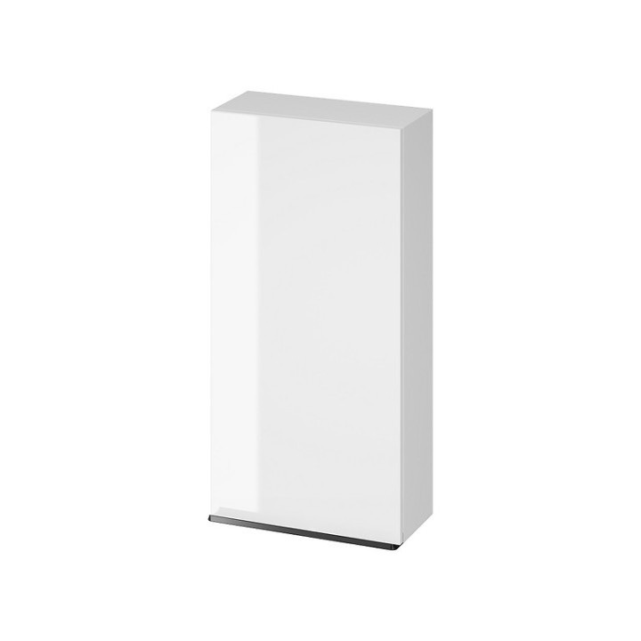 Závěsná skříňka Cersanit Virgo, 40cm, dveře univerzální, 3 półki, chromovaný madlo, bílý