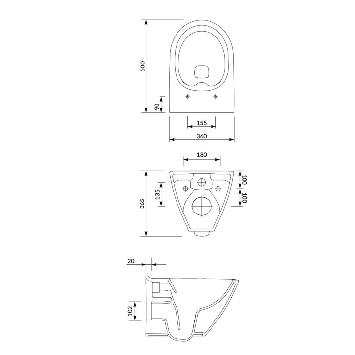 Set B291, Závěsné WC WC Cersanit Mille, 51x36,5cm, CleanOn, se sedátkem slim wolnoopadającą, bílý