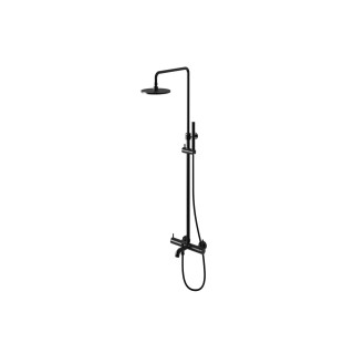 Sprchový set Kohlman Axel Gold, podomítkový, kulatá horní sprcha 25 cm, 2 výstupy vody - zlatá lesklý