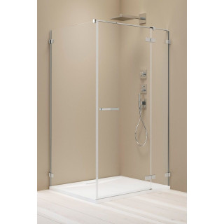 Přední plocha koutu prysznicowej walk-in Radaway Modo New Black IV, 120x200cm, sklo čiré, profil černá