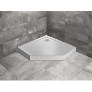 Sprchová vanička pravoúhlý Radaway Doros F Compact, 140x80cm, akrylátový, stone bílý