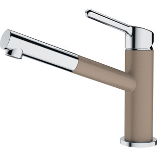 Dřezová baterie Franke Orbit, stojící, výška 21cm, výsuvné i obracana výtokové rameno, chrom