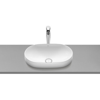 Roca Inspira Round umyvadlo 50x37 cm na desku MaxiClean bílá