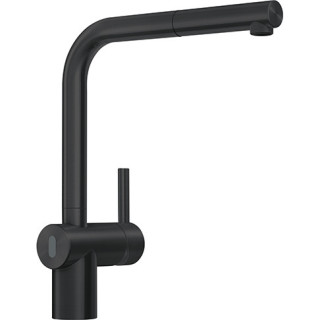 Dřezová baterie Franke Atlas Neo Sensor, výška 297mm, výsuvná sprcha, uruchamianie czujnikiem, černá ušlechtilá ocel