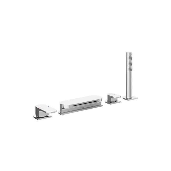 Vanová baterie 4otvorová Ravak Chrome CR 025.00, stojící, výtokové rameno vodopád, chrom