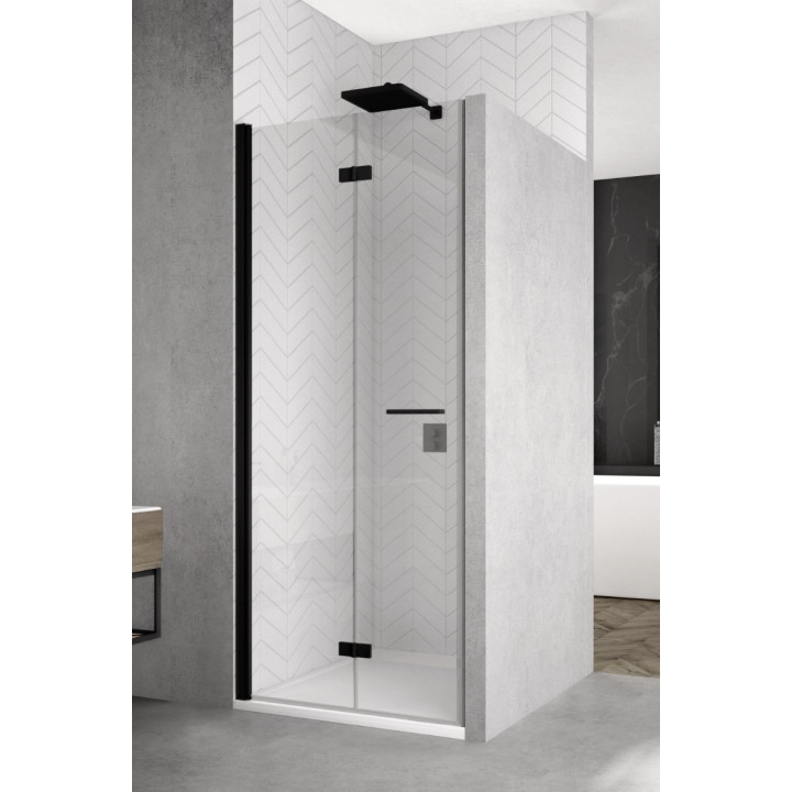 Dveře sprchové do niky Sanswiss Solino SOLF1, levé, 80cm, profil černá